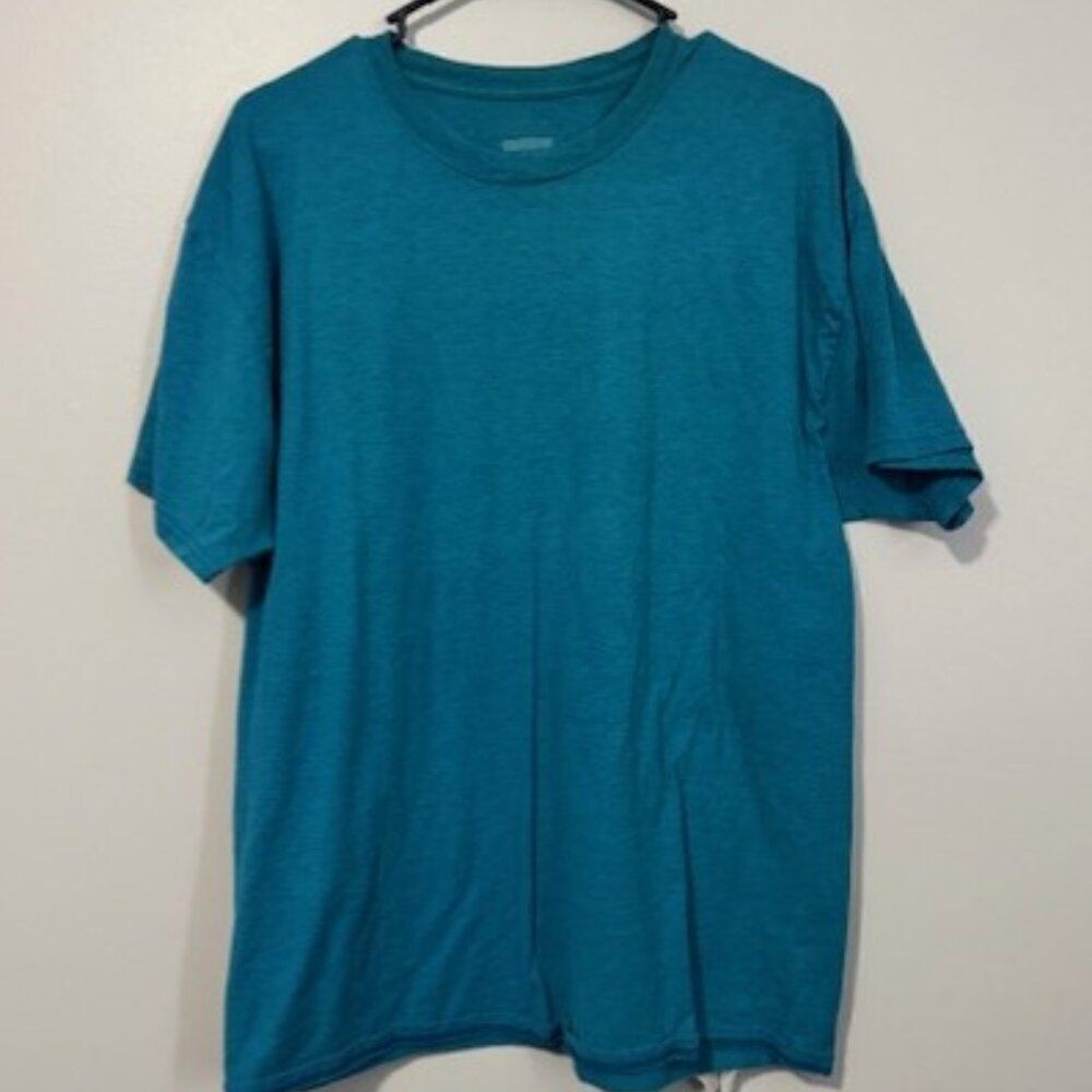 USED Men's Hanes Short Sleeve T Shirt Color Blue Size Large